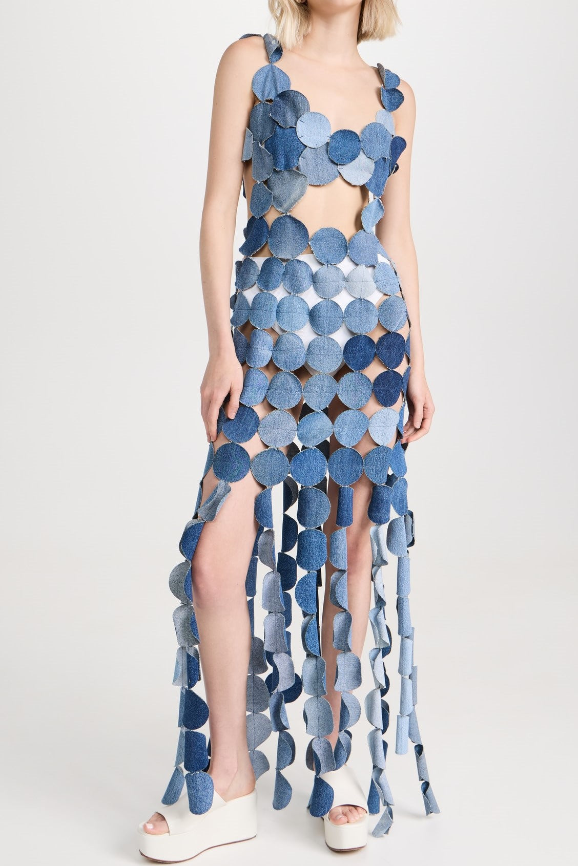 Charlie Laser-cut Denim Maxi Dress – Stellouette