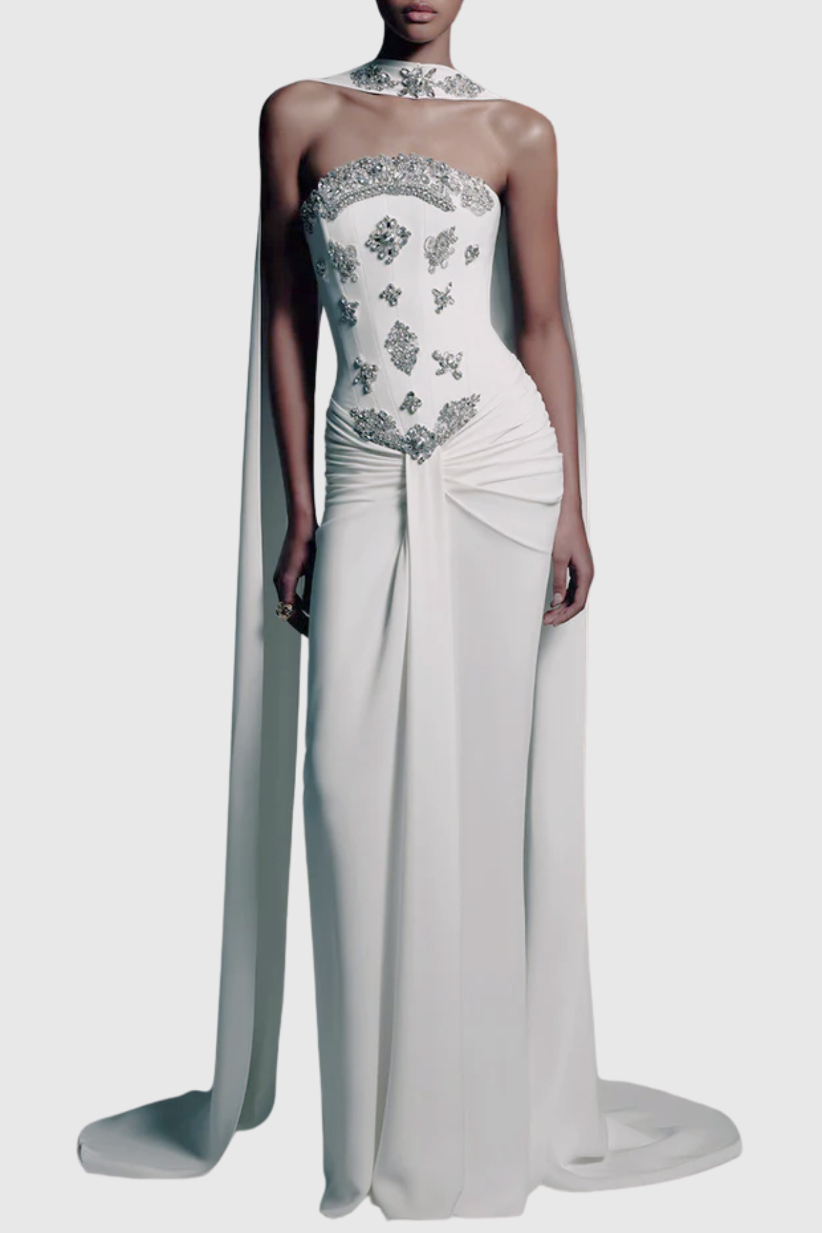 jesson strapless maxi dress Crystal Scarf – Stellouette Featuring a sweet heart Black Cocktail Dresses Asymmetrical High-Neck Long Maxi Ladies Size:6.5 B