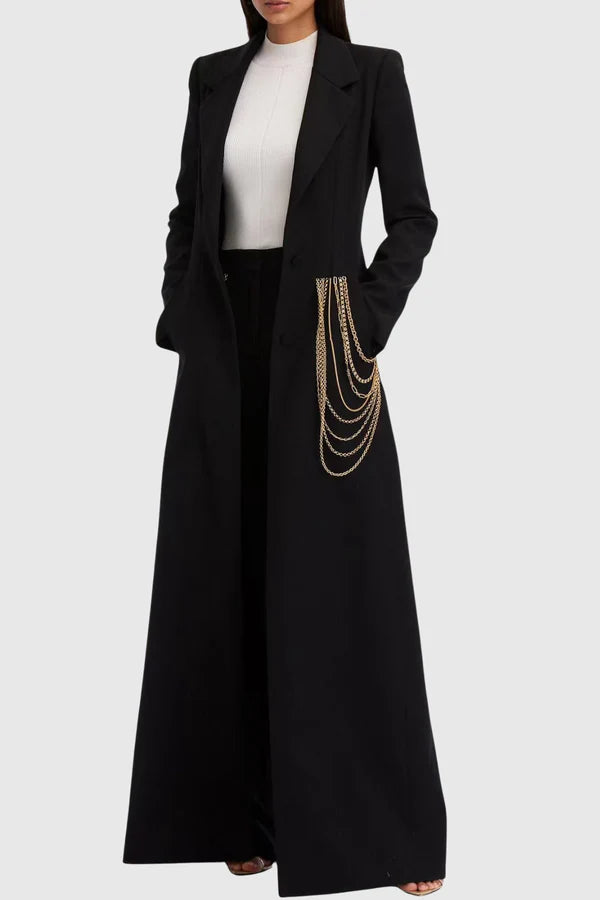 Aleca Gold Chain Embellished Coat