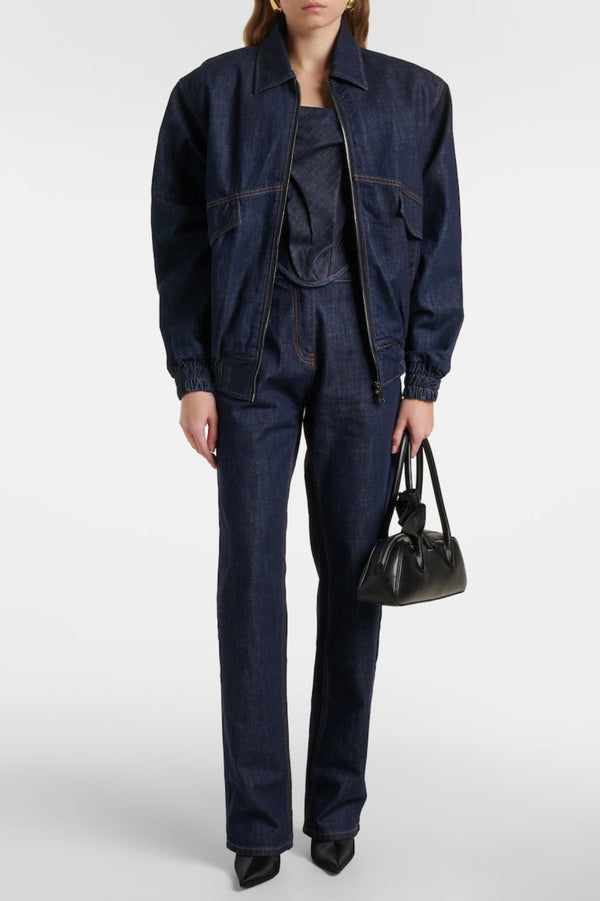 Austyan Denim Bomber Jacket - Stellouette