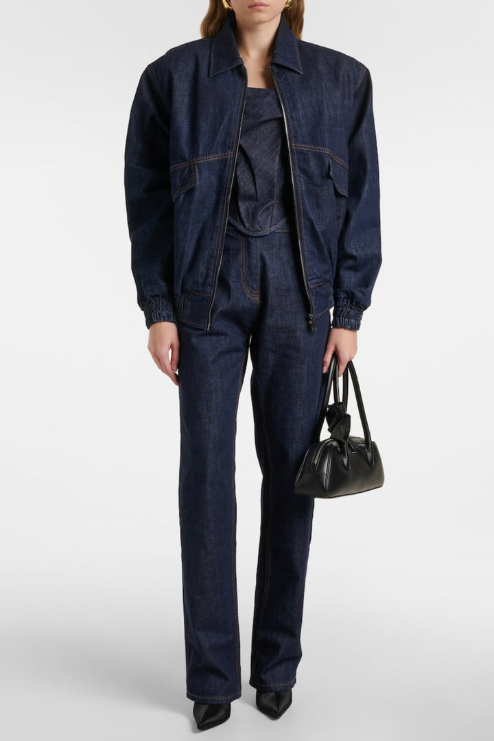 Austyan Denim Bomber Jacket - Stellouette