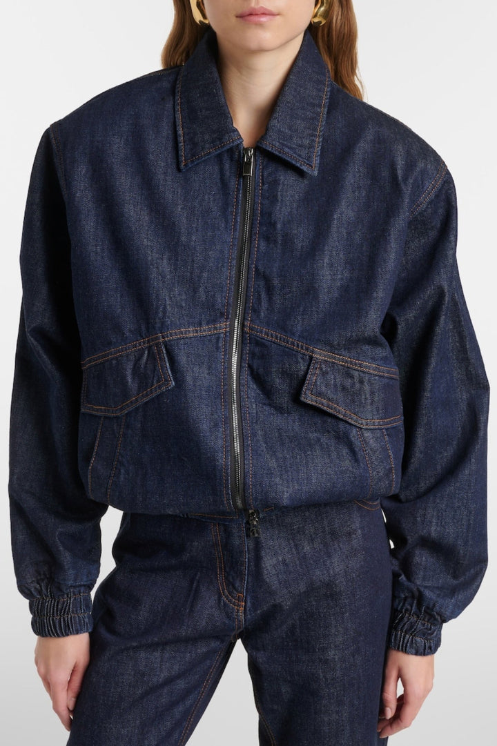 Austyan Denim Bomber Jacket - Stellouette