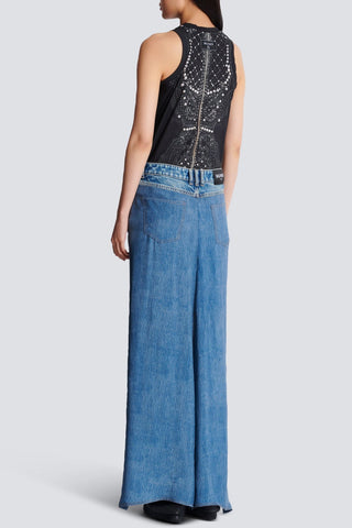 Austyn Jeans With Draped Skirt