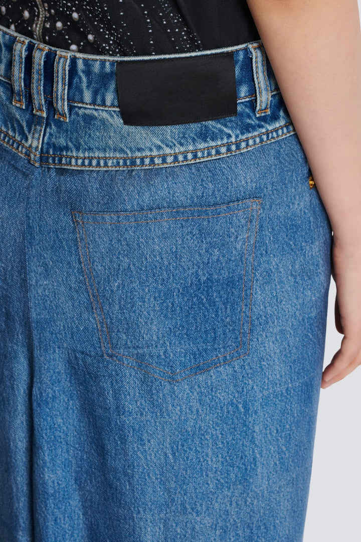 Austyn Jeans With Draped Skirt - Stellouette