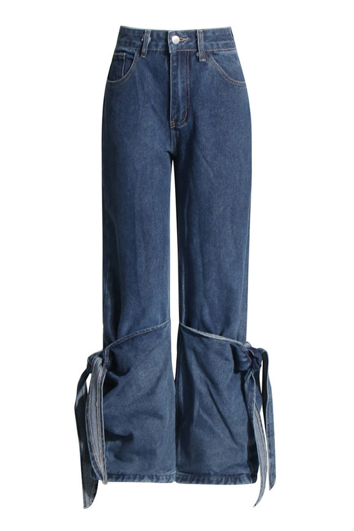 Avalon Knot Lace Up Jeans - Stellouette