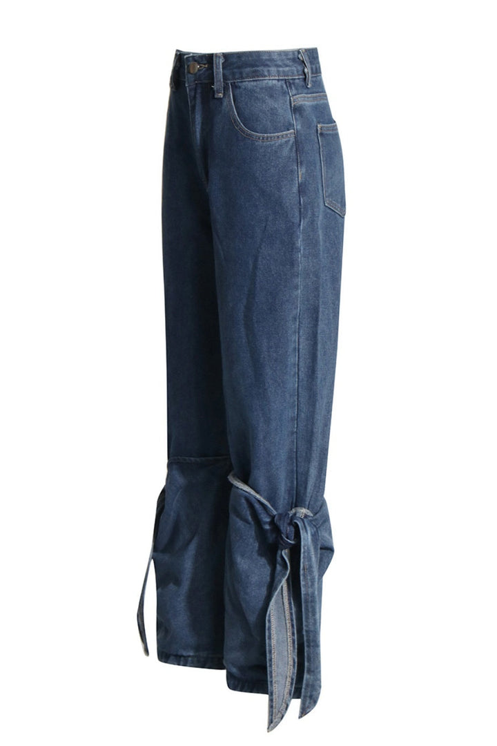 Avalon Knot Lace Up Jeans - Stellouette