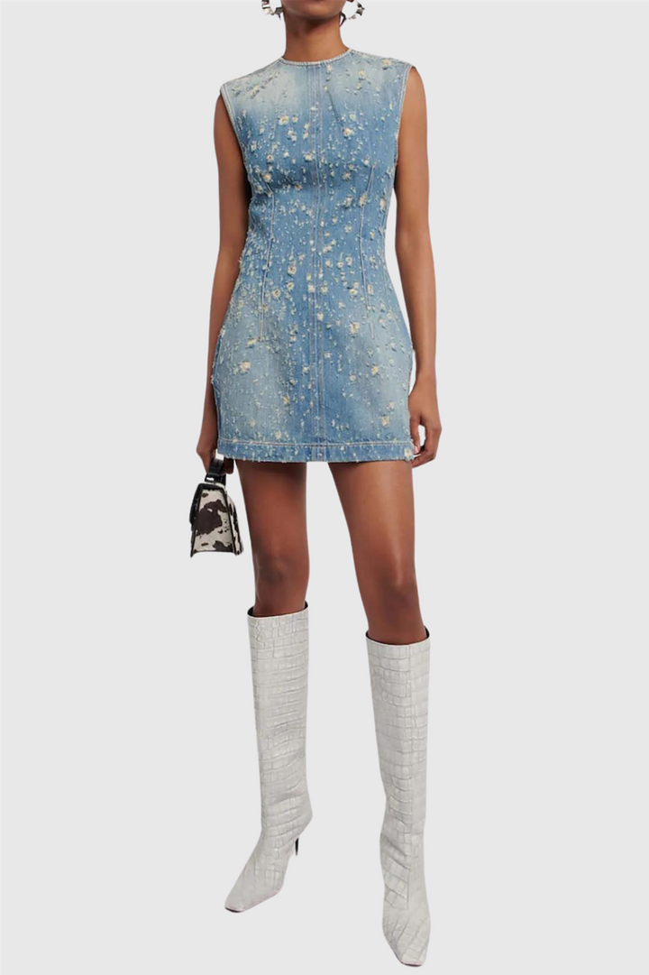 Braela Denim Sleeveless Mini Dress - Stellouette