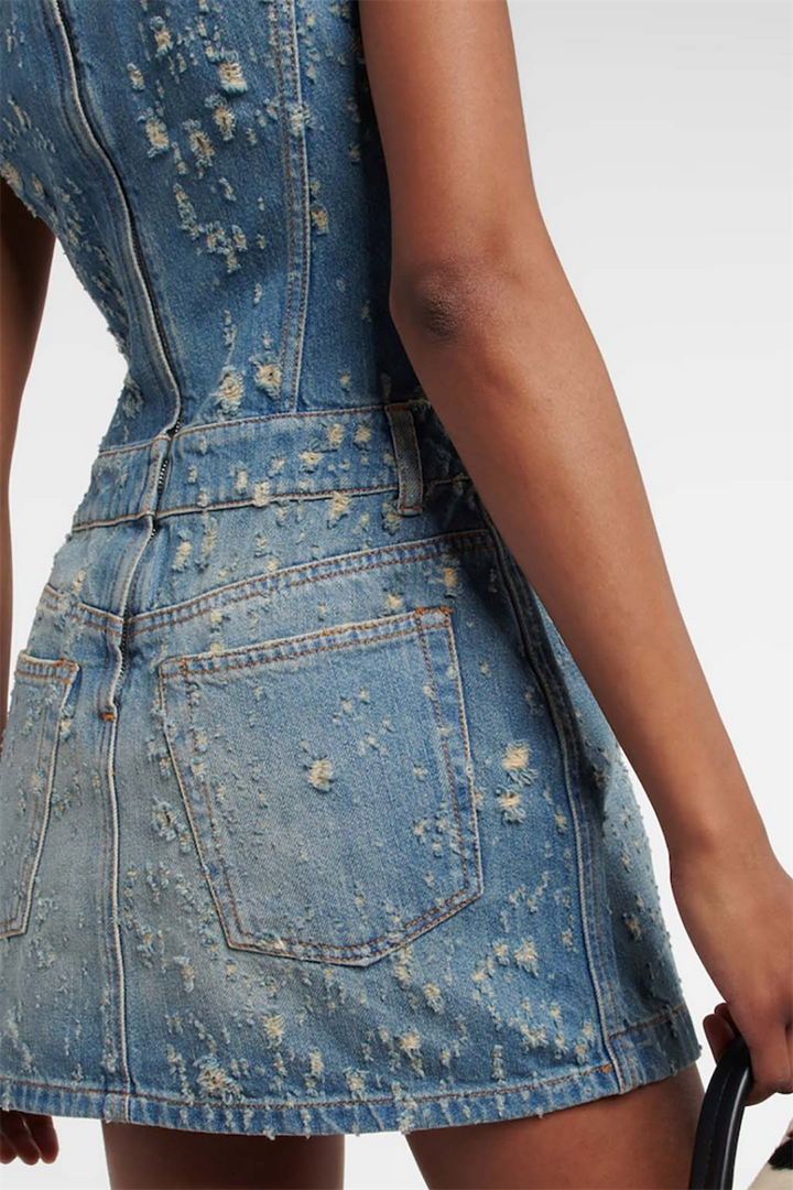 Braela Denim Sleeveless Mini Dress - Stellouette