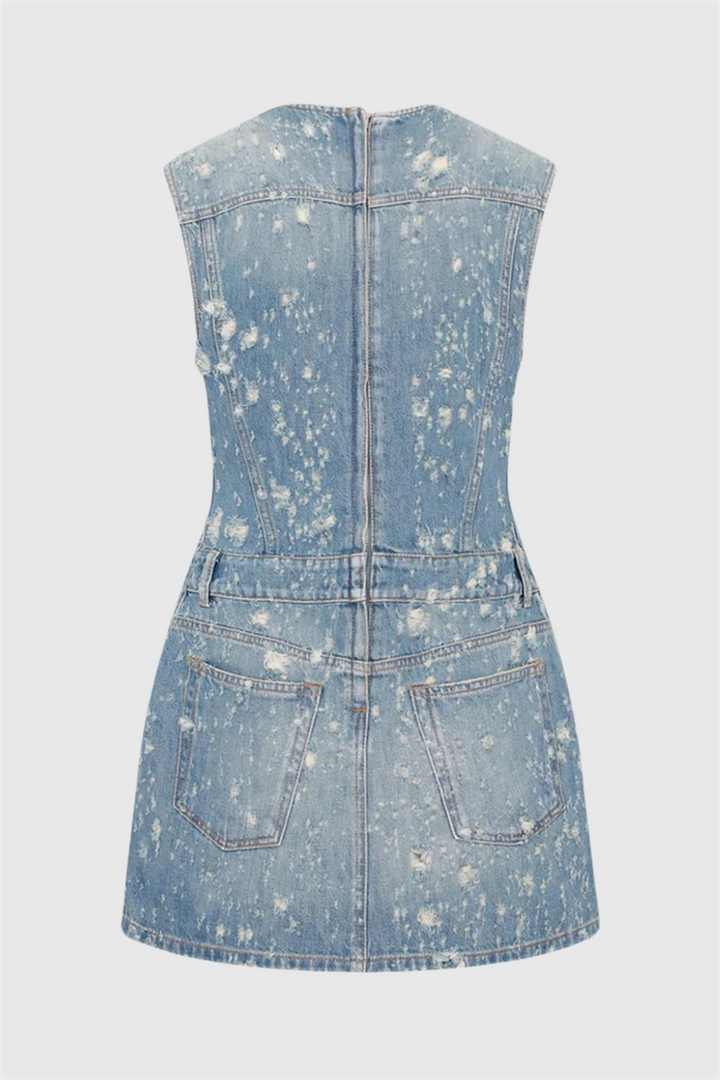 Braela Denim Sleeveless Mini Dress - Stellouette