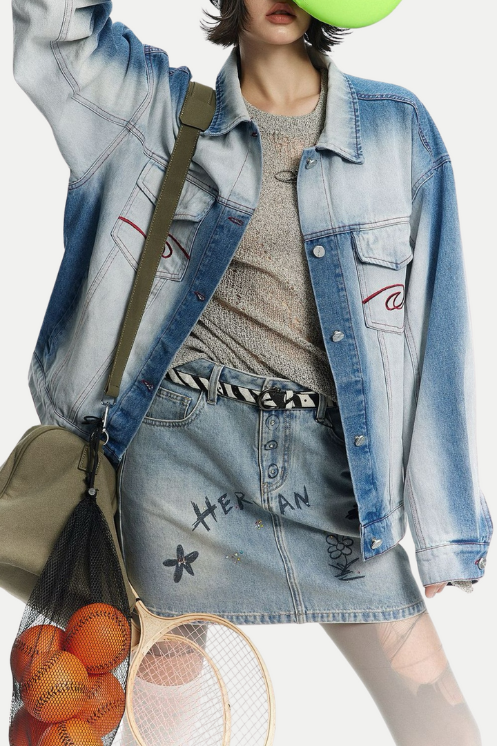 Brogan Gradient Denim Jacket - Stellouette