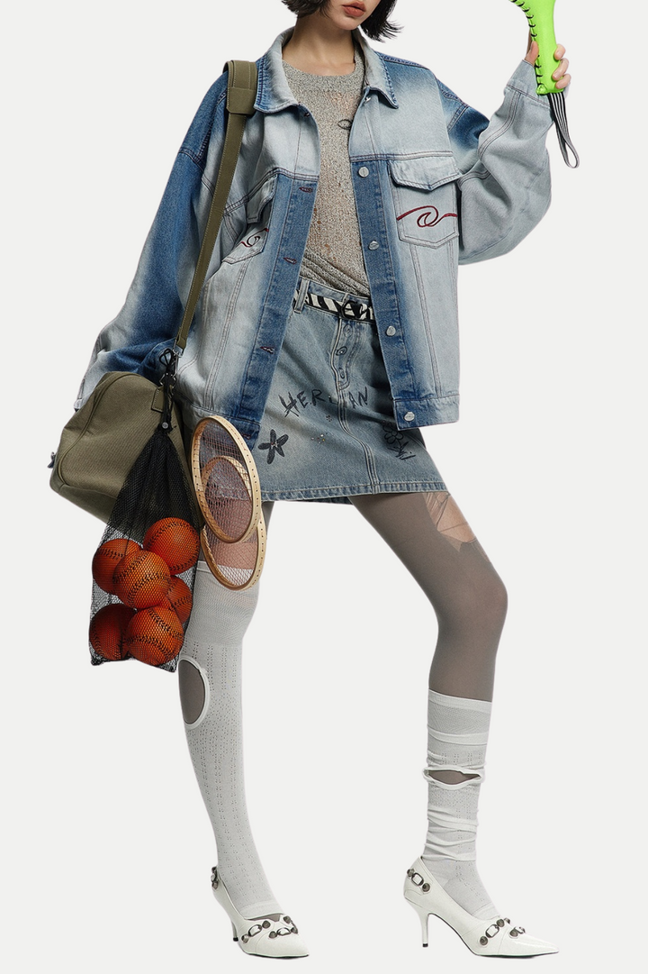 Brogan Gradient Denim Jacket - Stellouette