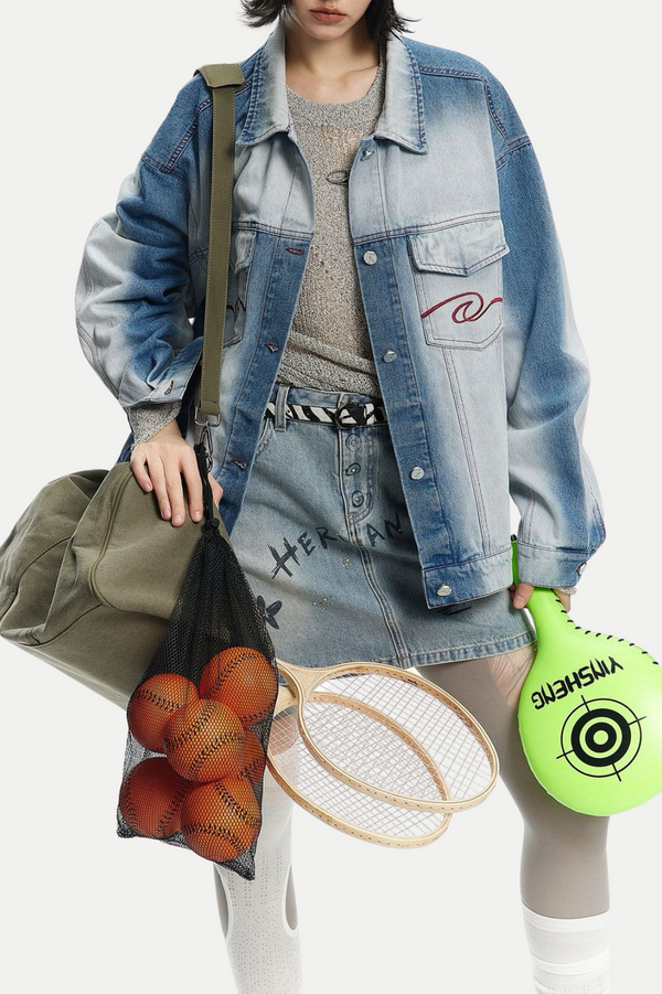 Brogan Gradient Denim Jacket - Stellouette