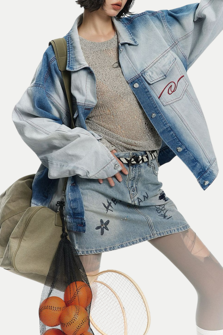 Brogan Gradient Denim Jacket - Stellouette