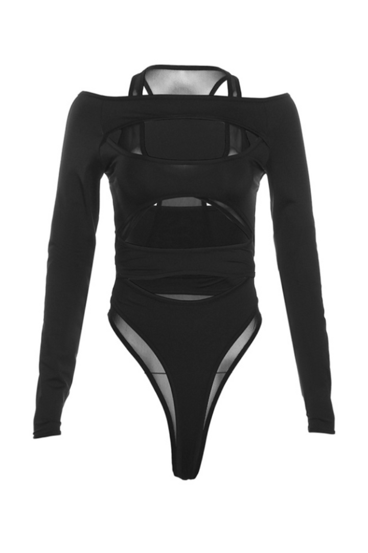 Calypso Mesh Cutout Bodysuit - Stellouette