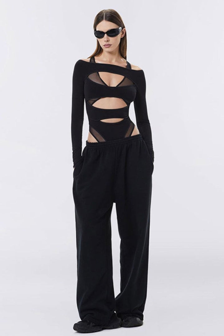 Calypso Mesh Cutout Bodysuit - Stellouette