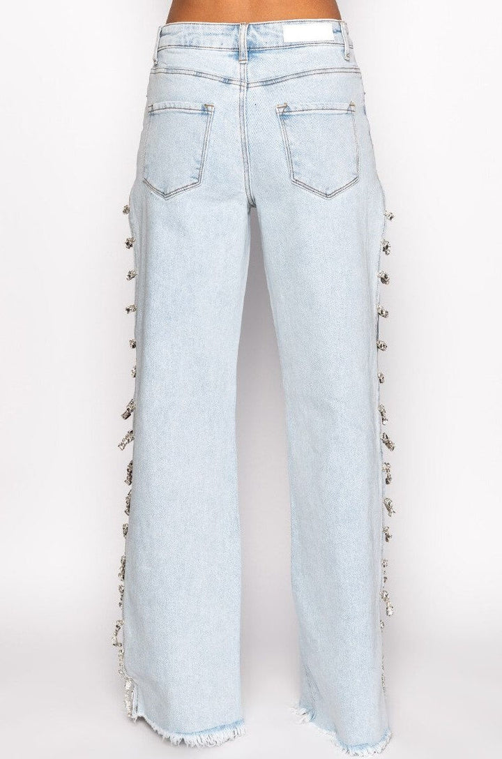 Cataya Diamnate Split Jeans - Stellouette