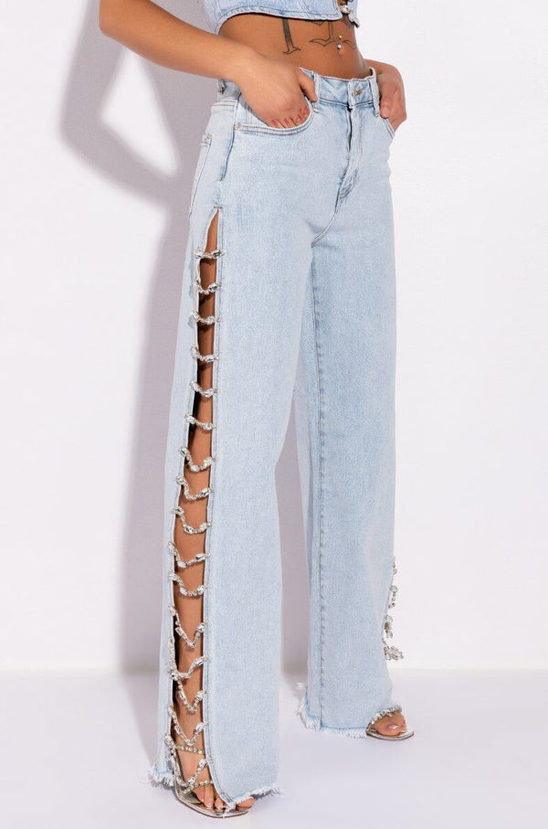 Cataya Diamnate Split Jeans - Stellouette