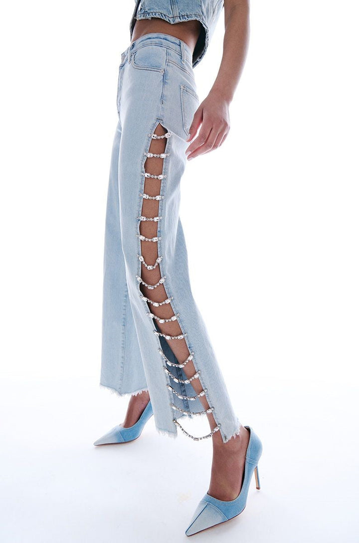 Cataya Diamnate Split Jeans - Stellouette