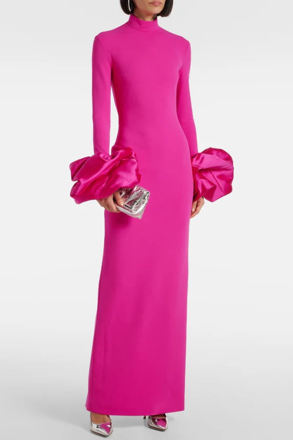 Delpa Satin-trimmed Maxi Dress