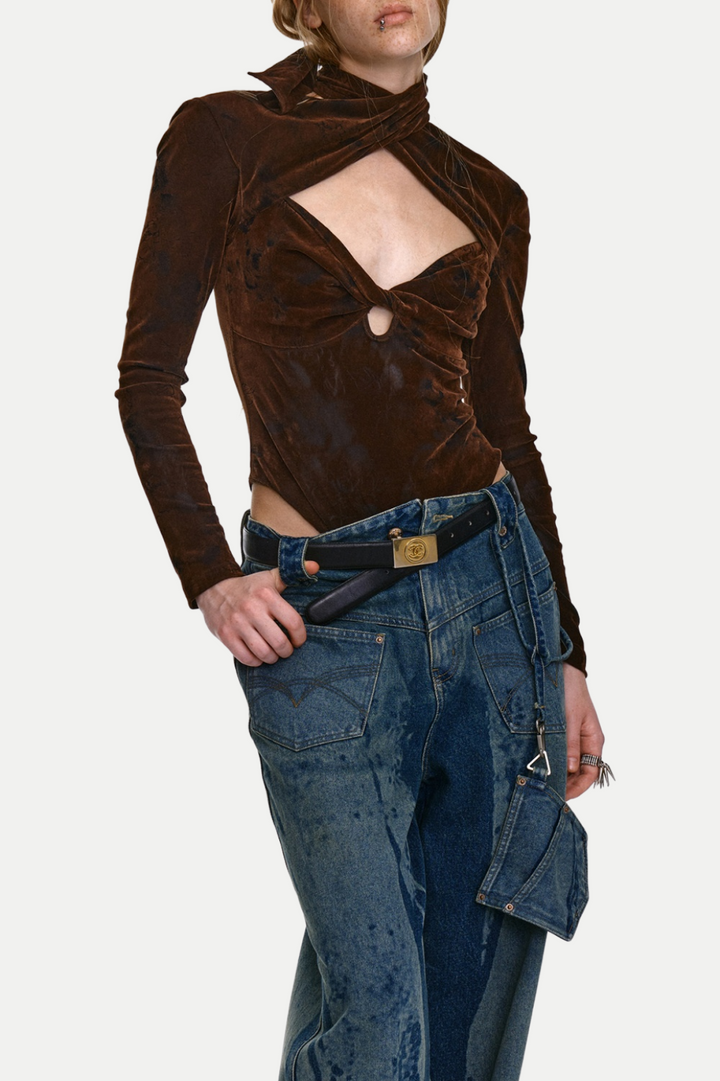 Edgar Knot Cutout Bodysuit - Stellouette