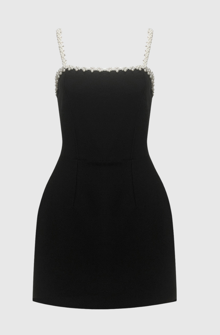 Eiondre Pearl Embellished Mini Bandage Dress - Stellouette