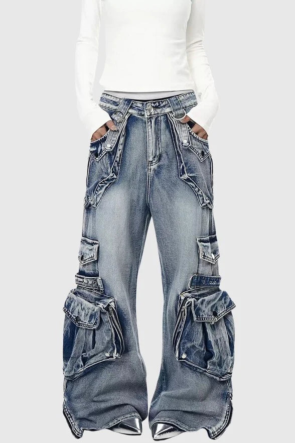 Elysia Cargo Jeans - Blue