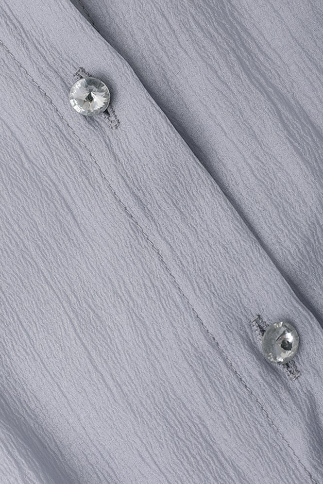 Ember Ruched Ruffle Mini Dress - Blue - Stellouette