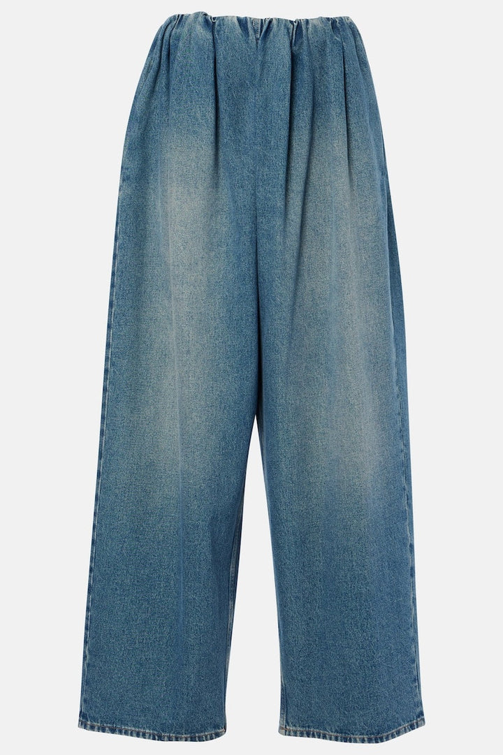Emryn Ruched Wide-leg Jeans - Stellouette