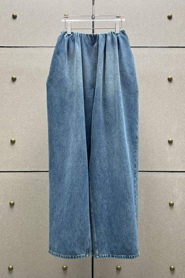 Emryn Ruched Wide-leg Jeans - Stellouette