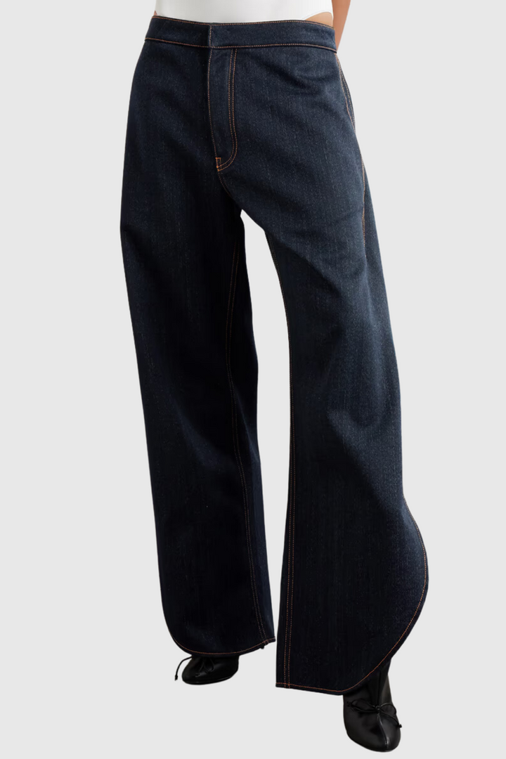 Erlinda Round Jeans-Black - Stellouette