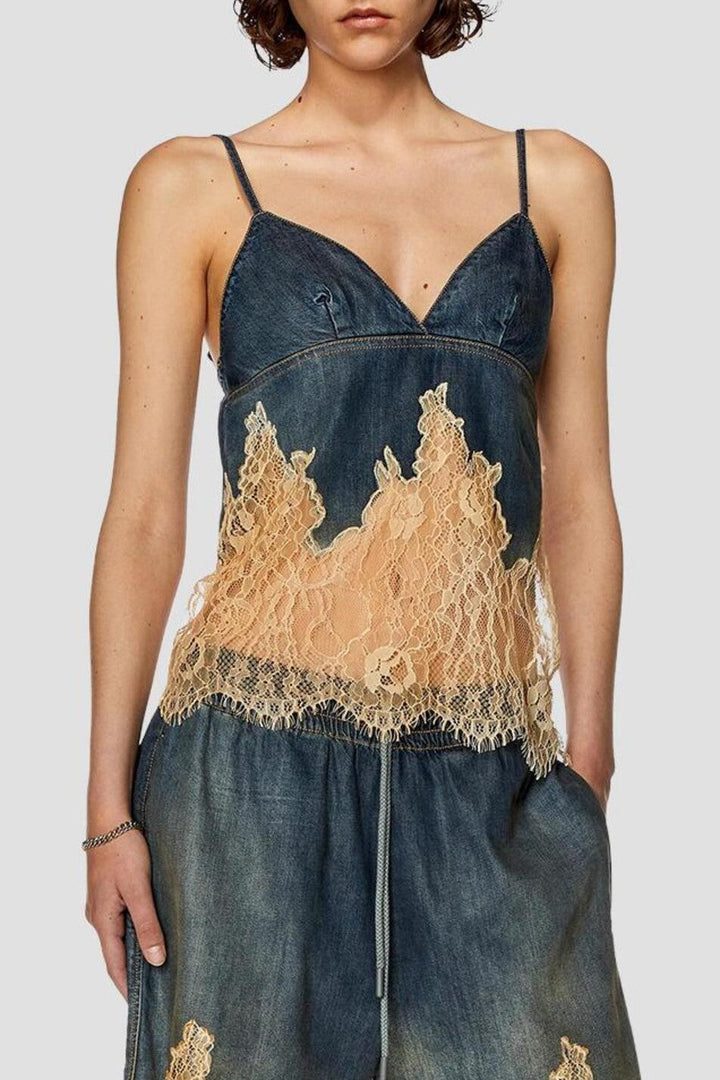 Hayley Lace Patchwork Top - Stellouette