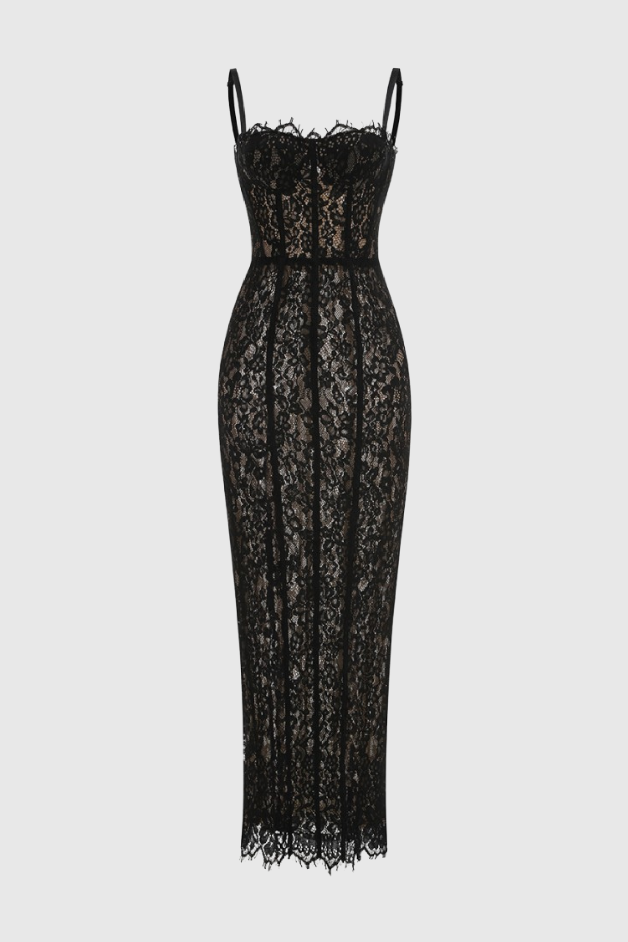 Jalana Lace Corset Midi Dress