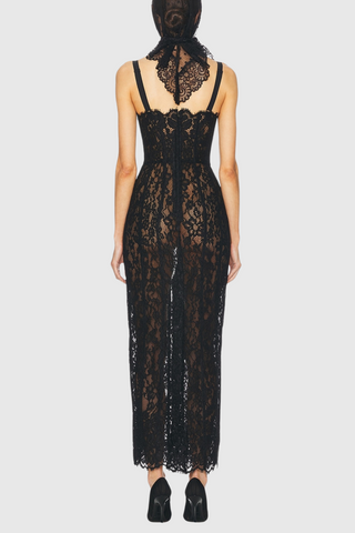 Jalana Lace Corset Midi Dress