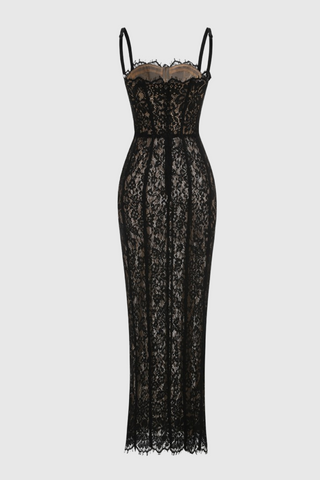 Jalana Lace Corset Midi Dress