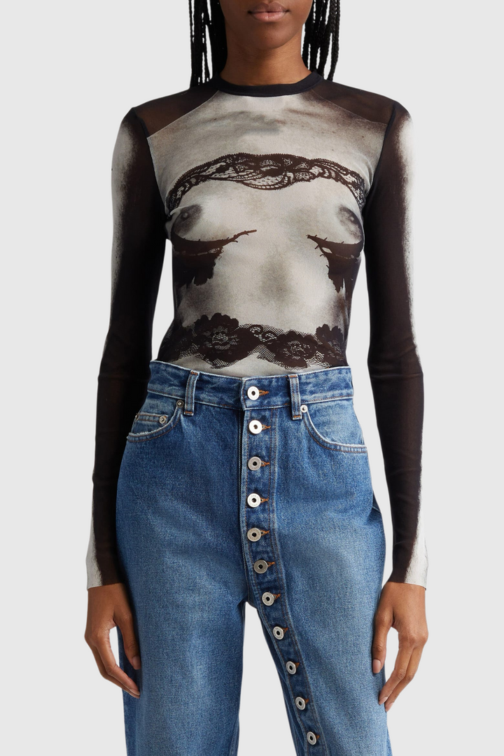 Jannice Asymmetric Button Jeans - Stellouette