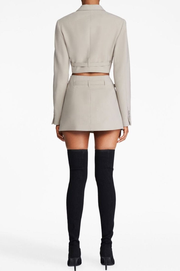 Jayla Mini Skirt Set- Grey - Stellouette