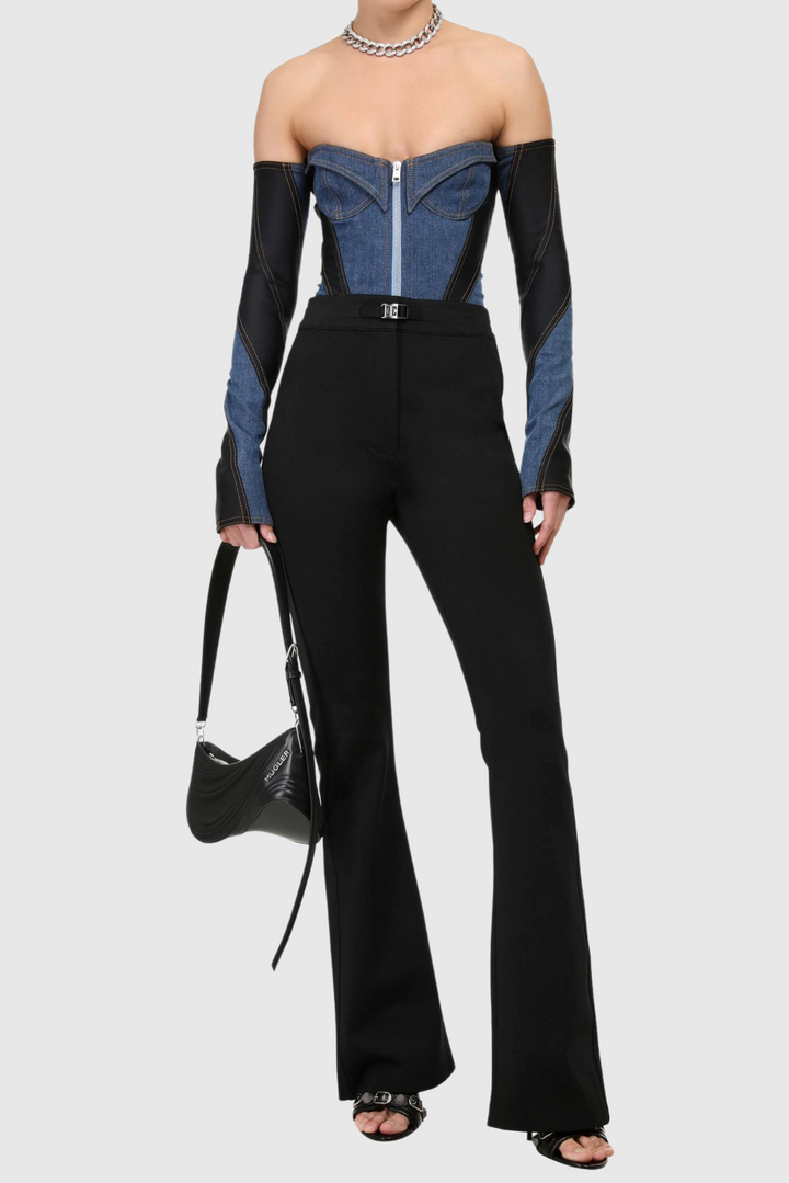 Juniper Off Soulder Patchwork Bodysuit - Stellouette