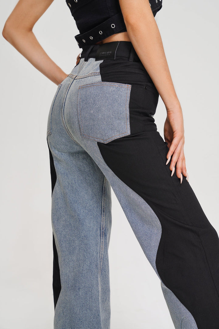 Kate Wave Spliced Jeans - Stellouette