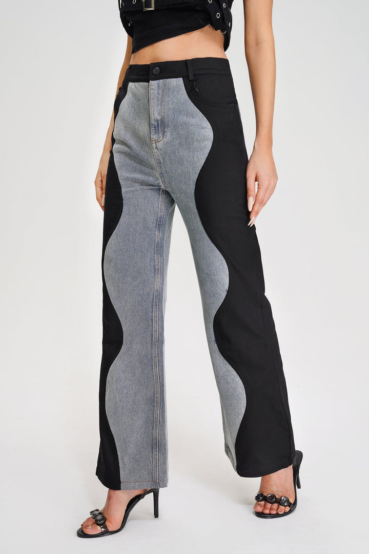 Kate Wave Spliced Jeans - Stellouette