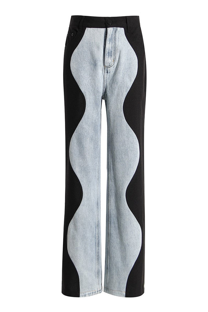Kate Wave Spliced Jeans - Stellouette