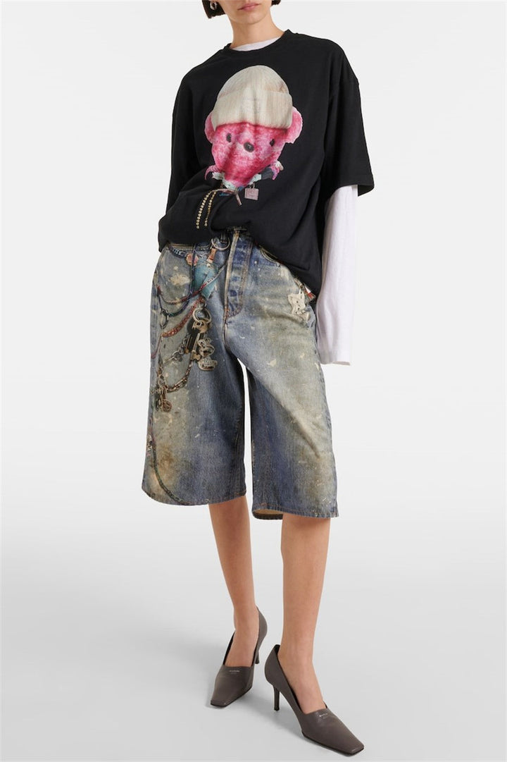 Kora Printed Loose Midi Shorts - Stellouette