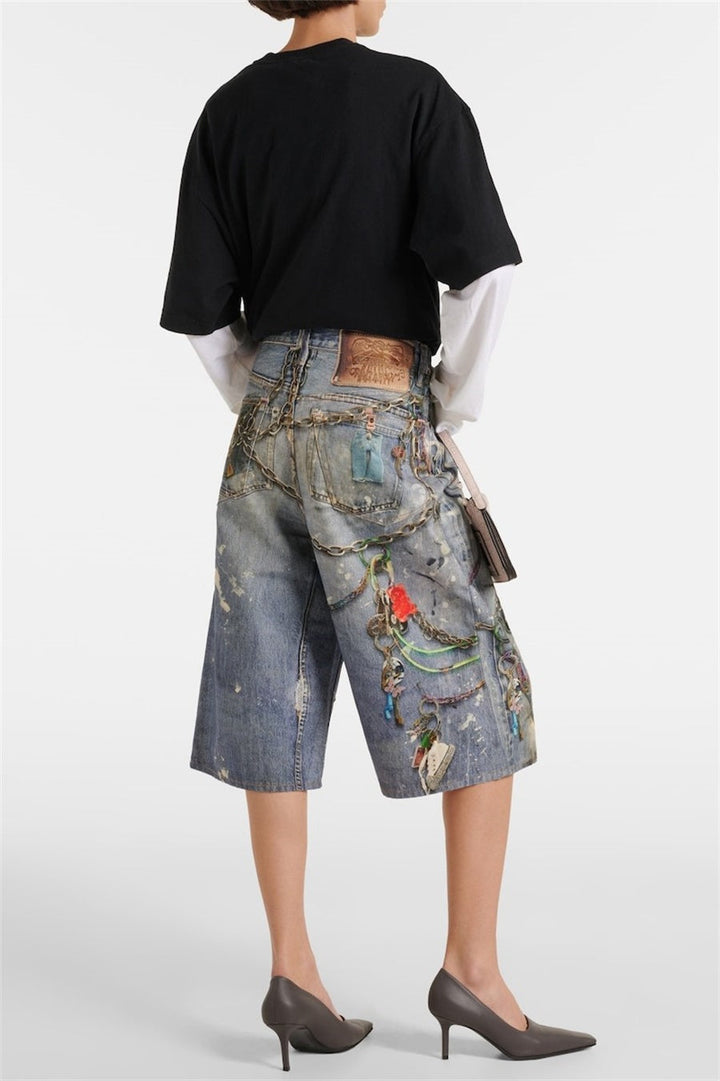 Kora Printed Loose Midi Shorts - Stellouette