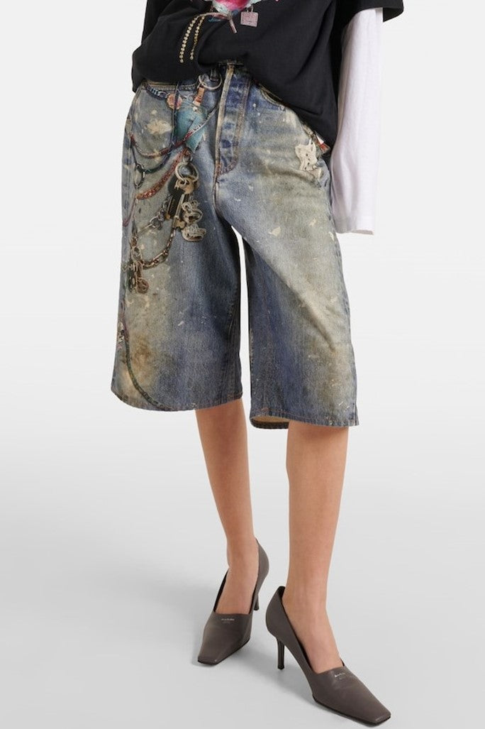 Kora Printed Loose Midi Shorts - Stellouette
