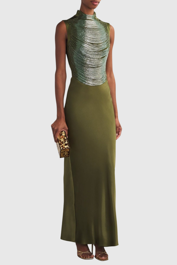 Laikla Fringe Sleeveless Top & Satin Skirt Set
