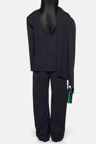 Lana Cutout Asymmetric Blazer - Black