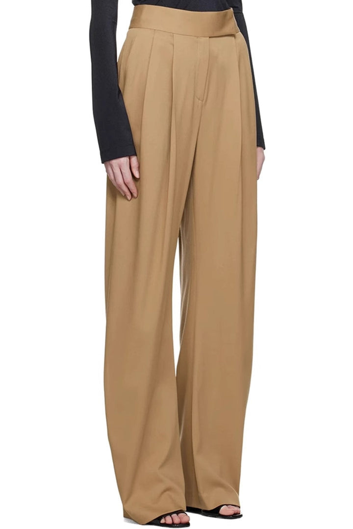 Lana Cutout Asymmetric Blazer and Pants - Brown - Stellouette