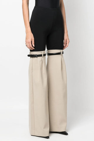 Madilyn Patchwork Jeans - Beige - Stellouette