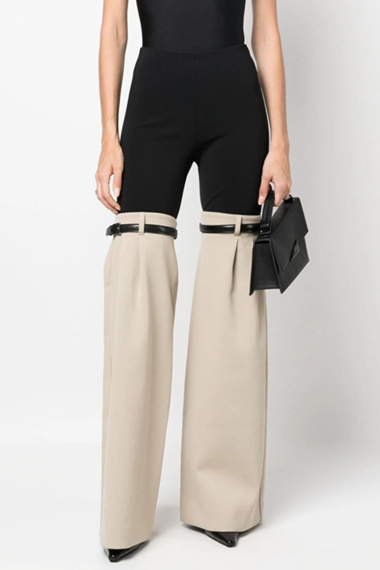 Madilyn Patchwork Jeans - Beige - Stellouette