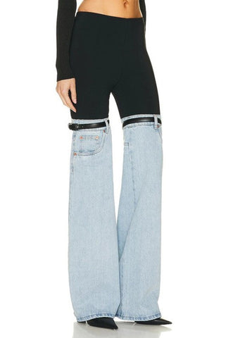 Madilyn Patchwork Jeans - Blue - Stellouette