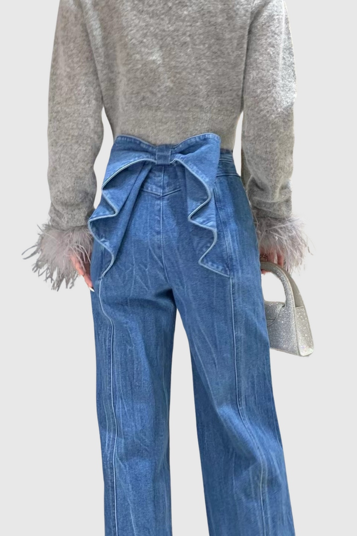 Maroso Back Bowknot Jeans - Stellouette